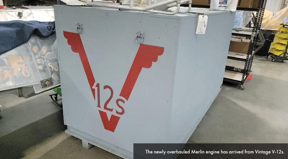 The newly overhauled Merlin engine has arrived from Vintage V 12s