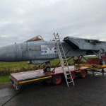 Tornado ZA475 fuselage on a trailer