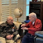 Triple Ace Brigadier General CE Bud Anderson 102 years old hosted Colonel Joe Peterburs 5