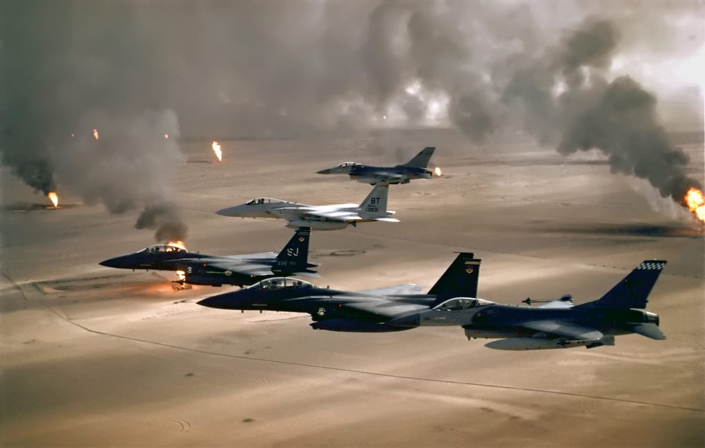 USAF F 16A F 15C F 15E Desert Storm edit2