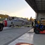 Sea Fury VH-HPB, formerly the Reno racer Sawbones, is unpacked in Australia after purchase by Paul Bennet. [Photo Paul Bennet Airshows via Facebook]