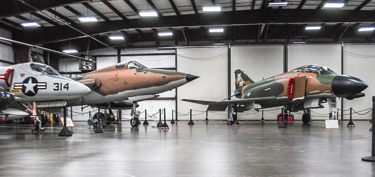 Some of the New England Air Museum's most important Viet Nam-era aircraft lined up as part of an exhibit dedicated to the Viet Nam War. Located in two of the museum's hangars, as well as outside, 18 aircraft will give visitors an idea of what US crews had to fly and fight with over Viet Nam. (photo via NEAM)