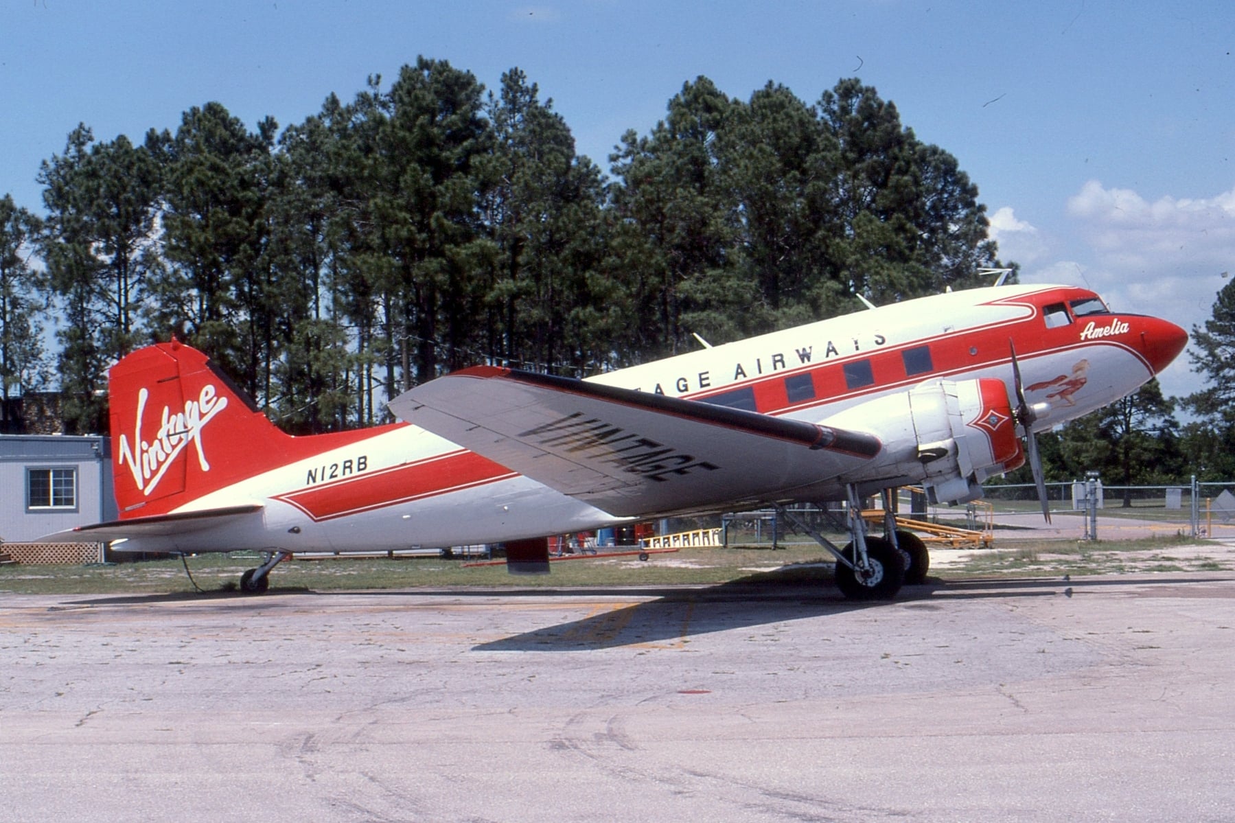 Vintage Air Tours Eve Amelia keeping c r N12RB. Markings added Amelia