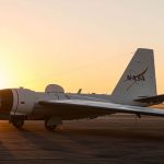 WB 57F on the ramp at Ellington Field. Credit NASA JSC