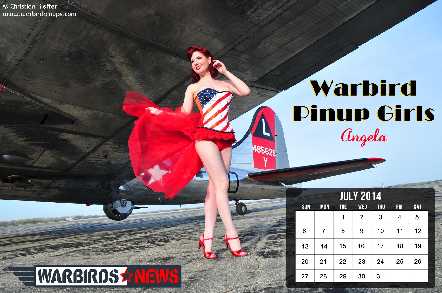 Warbird Pinups and Warbirds News July calendar 1700x1129