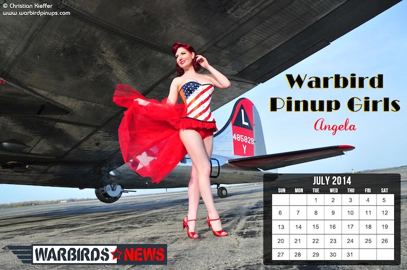 Warbird Pinups and Warbirds News July calendar 800x531