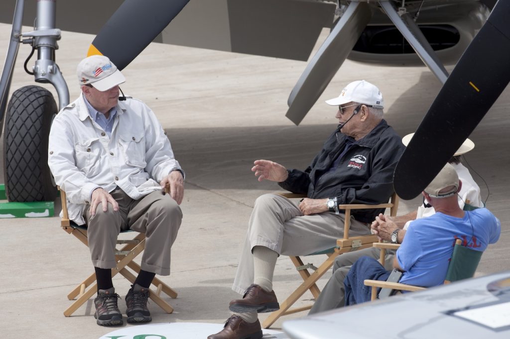 Warbirds in Review Returns to EAA AirVenture Oshkosh 2026 12 Warbirds in Review 17 David Hartman Bud Anderson by Craig VanderKolk 2