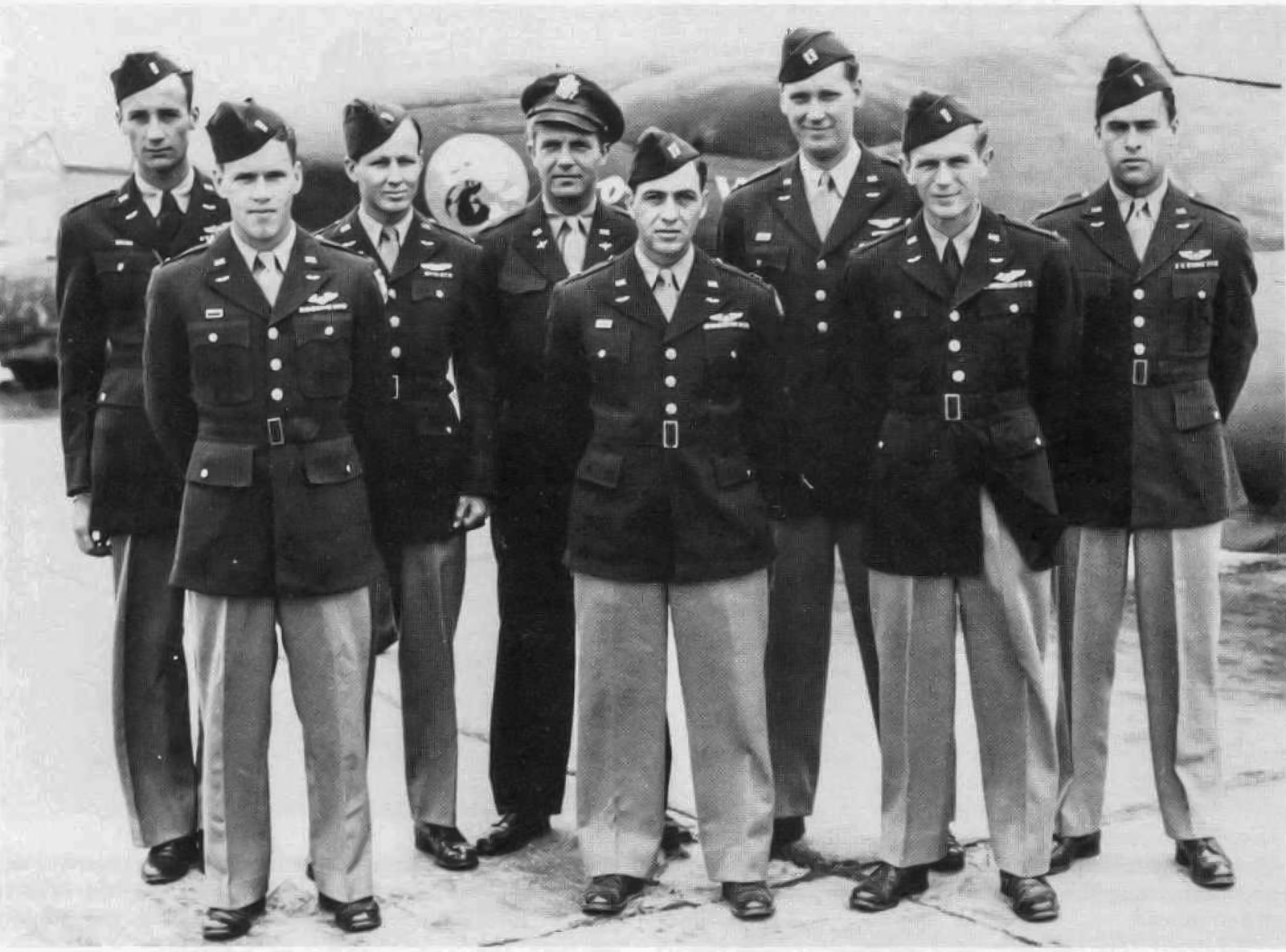 Watsons Whizzers the pilots at Melun 27 June 1945 small