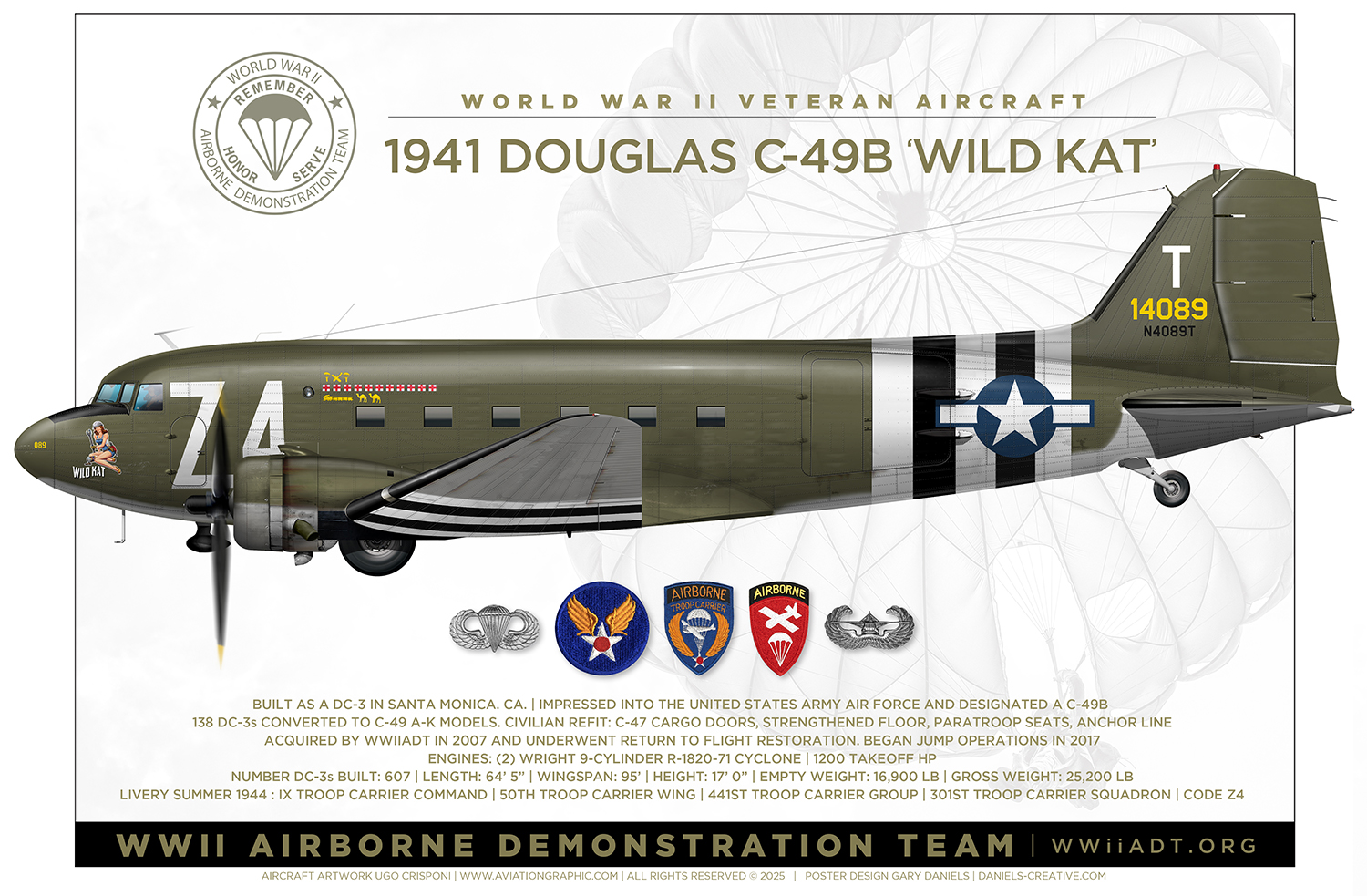 WWII Airborne Demonstration Team Keeps Two ‘Skytrains’ Airborne to Honor Veterans 15 Wild Kat Gary Daniels 01