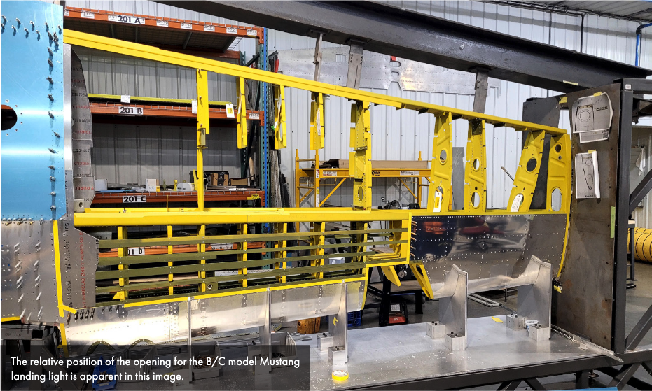 Wing support stringers have been added