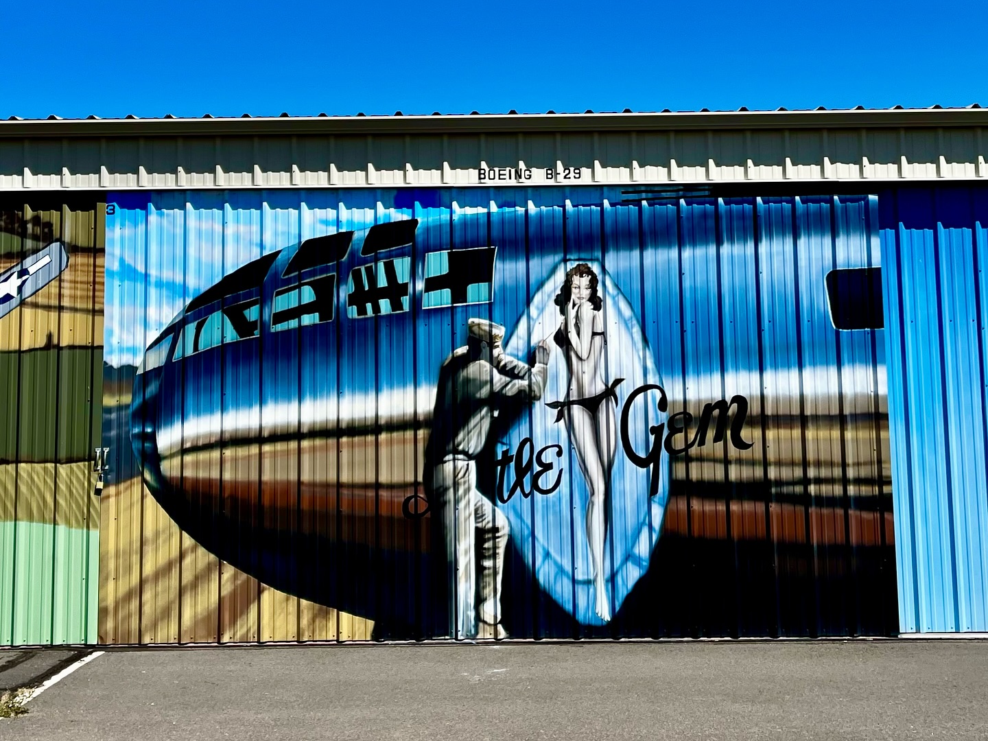 World War II Airplane Murals Painted on Oregon Airport Hangars