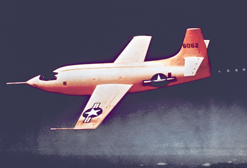 X 1 in flight