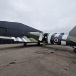 Yorkshire Air Museum Dakota in Invasion Stripes