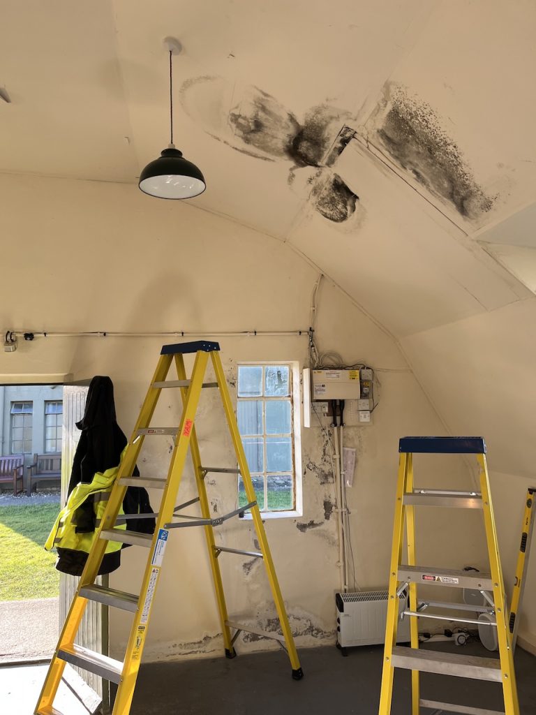Yorkshire Air Museum Reopens Restored French Officers’ Mess Exhibit 11 Yorkshire Air Museum Reopens Restored French Officers Mess Exhibi French Mess interior before