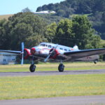 The culmination of nearly 27 years work as Electra ZK-AFD reaches takeoff speed for the first post-restoration flight. [Photo by Ruth Christie]