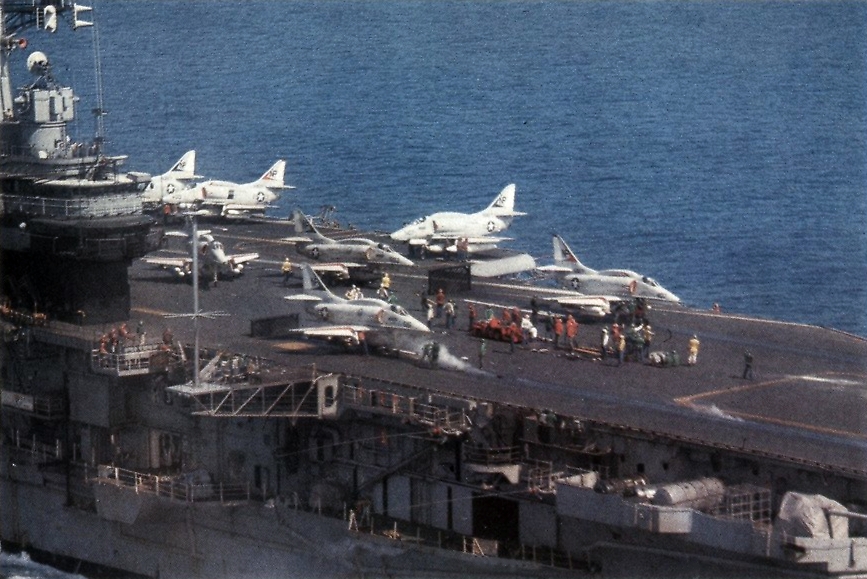 Attack Squadron 55: The Three-Decade Carrier Legacy Of The Warhorses 13 a 4fs being launched off vietnam from uss hancock cva 19 c1969