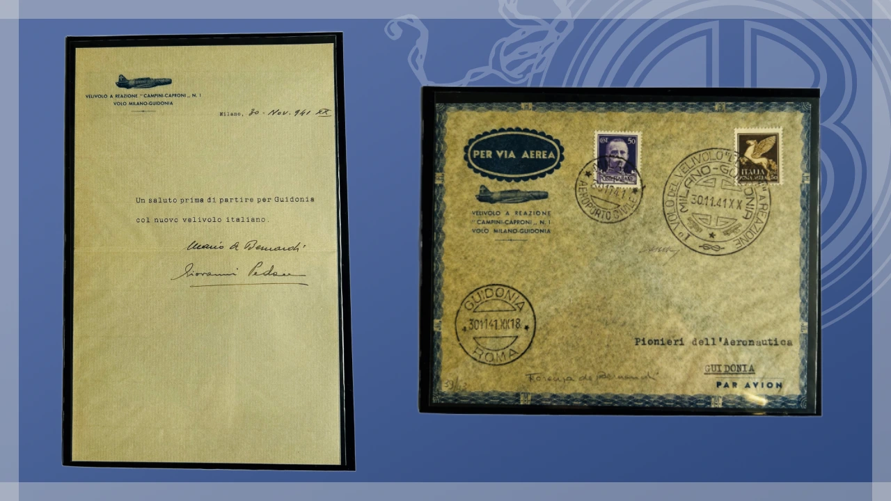 Today In Aviation History: First Airmail Flown by Jet Aircraft 11 aerogramma campini caproni