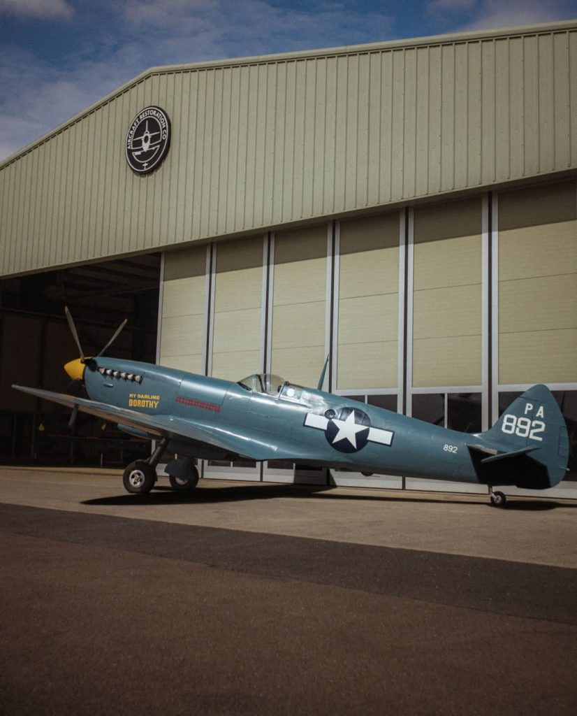 aircraft restoration company unveils usaaf scheme on spitfire pr.xi pl983 duxford