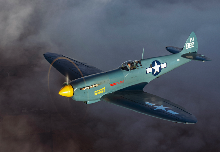 aircraft restoration company unveils usaaf scheme on spitfire pr.xi pl983 jack holt