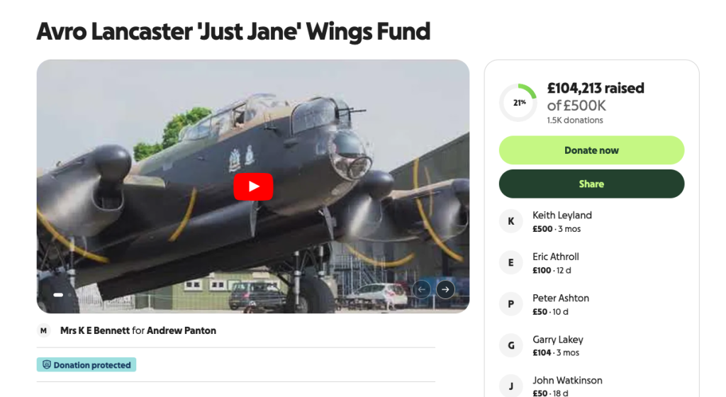 Avro Lancaster B.VII NX611 ‘Just Jane’ – Restoration Update 260 15 avro lancaster just jane wings fund 8