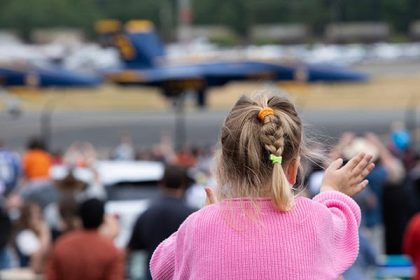 blue angels launch at jet blast bash aug. 1 2