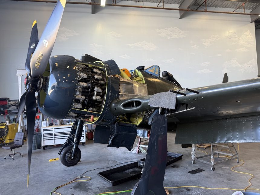 caf socals grumman f8f 2 bearcat nears first engine run as restoration advances 4772