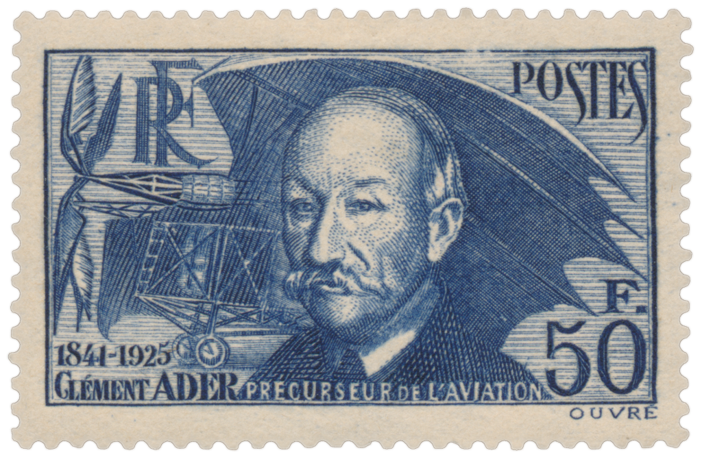Pioneers of Aeronautical Engineering: Clément Ader - The Man Who Dared to Defy Gravity in the 19th Century 12 cle ment ader pionnier de laviation. timbre de 1938