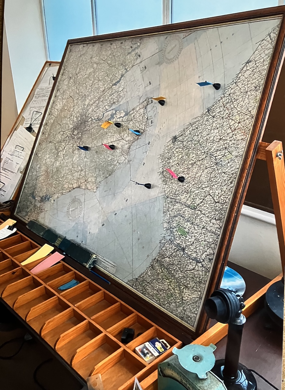 Croydon: London's Crucible of Flight 19 control tower map plot navigation table for cross channel routes
