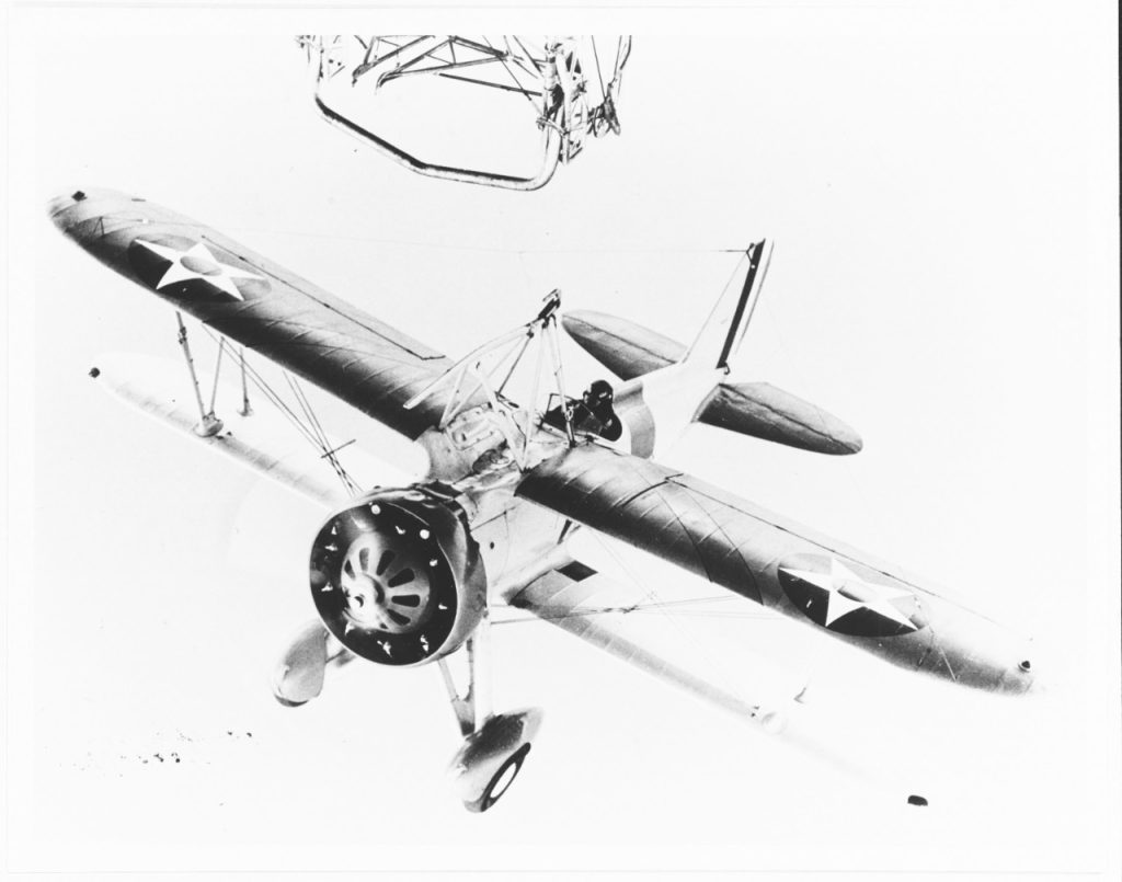 Travel For Aircraft Bookshelf - Skyhookers: An Illustrated History of Hook-On Aircraft and Their Dirigible Motherships by William Wolf 16 curtiss f9c sparrowhawk hooking on to the uss akron zrs 4 credit nhhc nh 77427