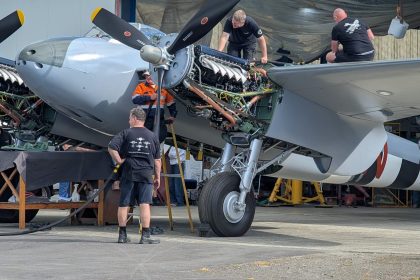 de havilland mosquito fb mk.vi te881 completes first engine runs as first flight approaches