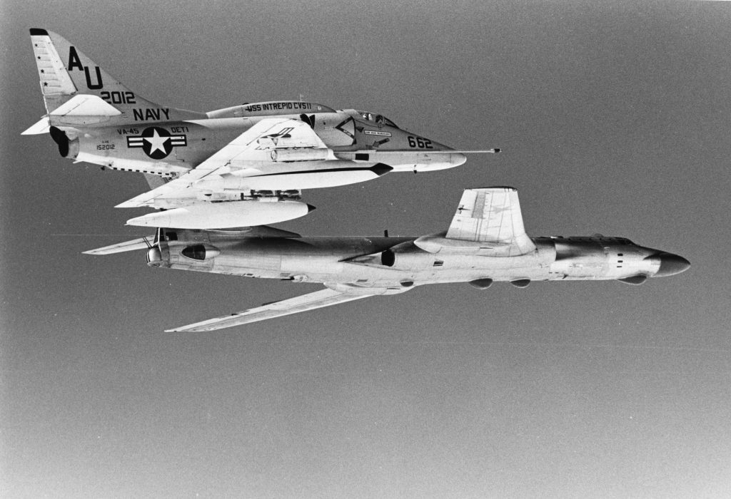 Attack Squadron 45 - From Torpedo Bombers to F-16 Adversary Fighters 11 douglas a 4e skyhawk of va 45 escorts soviet tupolev tu 16 c1972