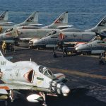douglas a 4f skyhawks aboard uss hancock cva 19 on 25 may 1972 6430106