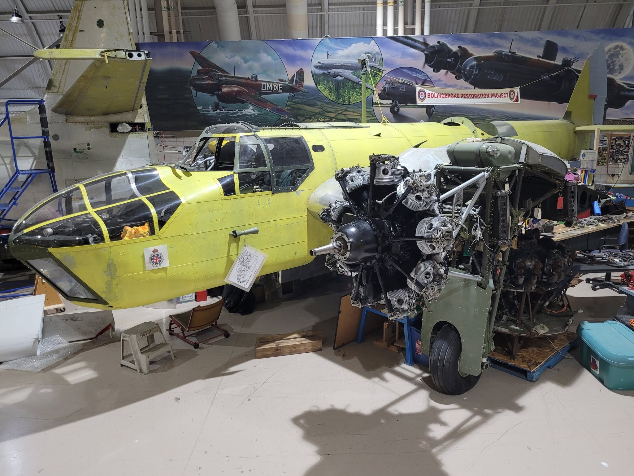 Canadian Warplane Heritage Museum’s Bristol Bolingbroke Gets Its Wings 58 enine install 2023