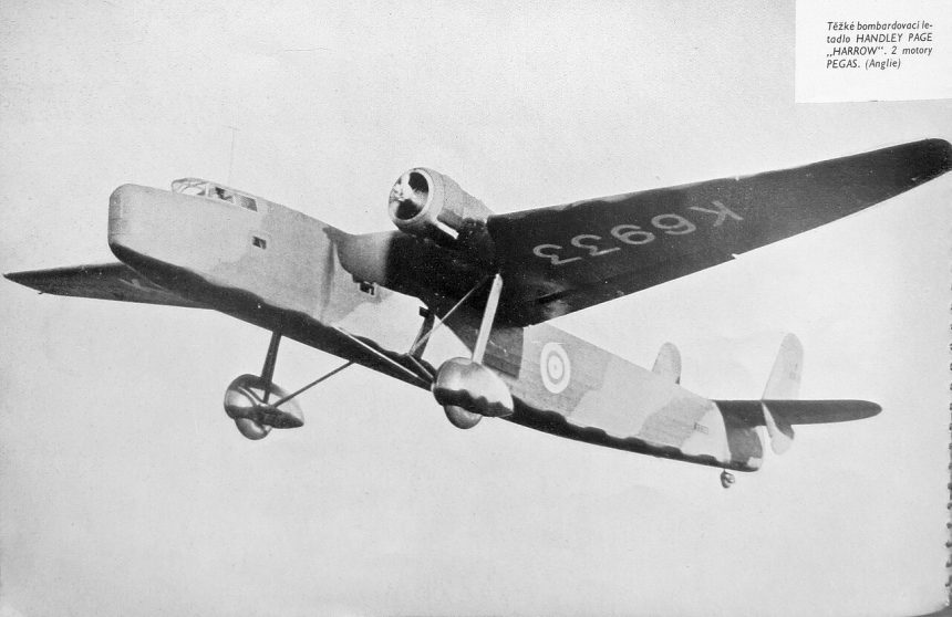 handley page harrow k6933 a walter pegas