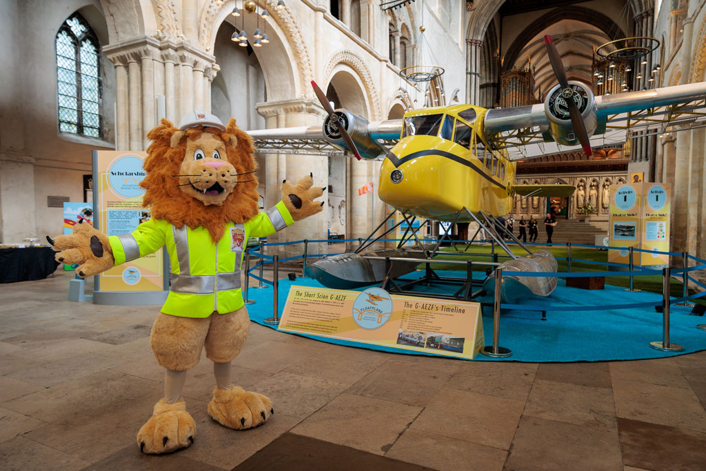 hort Scion Floatplane G AEZF goes on display inside Rochester Cathedral 2