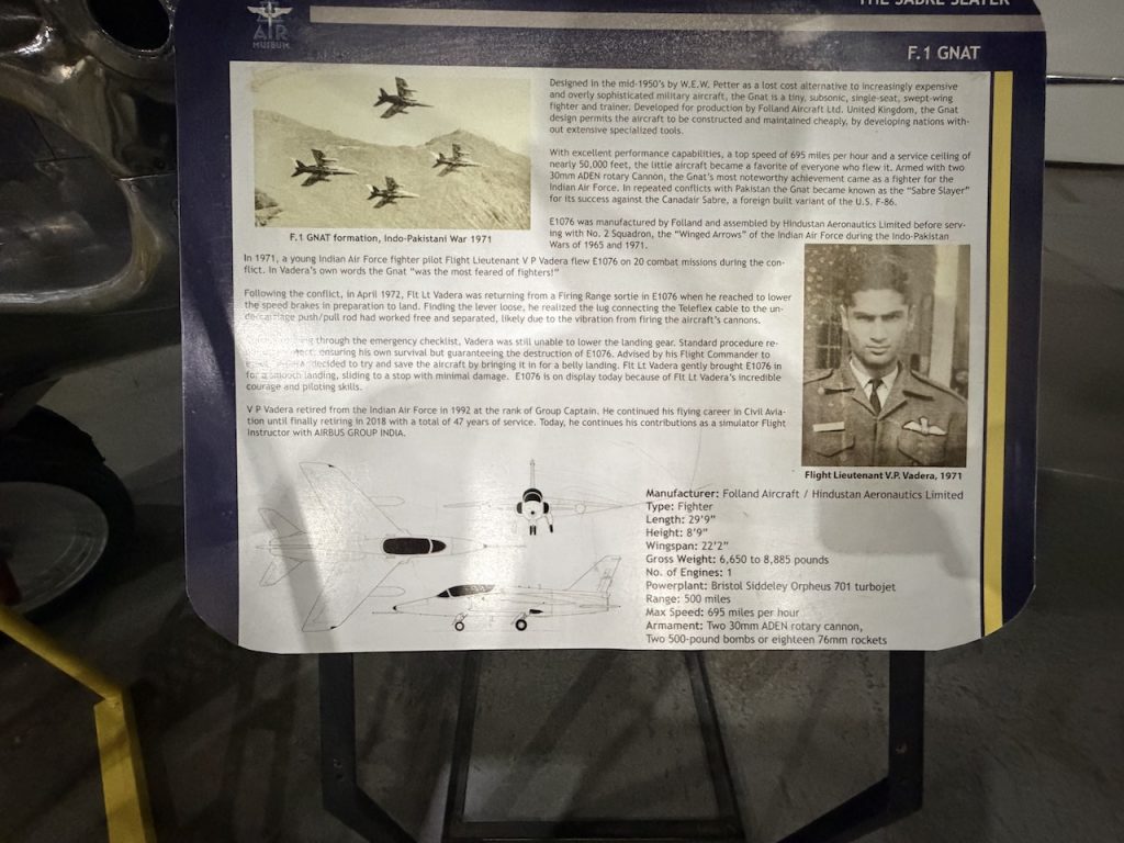 How an FO-141 Gnat That Fought Two India and Pakistan Wars Ended Up in an American Museum 13 how an fo 141 gnat that fought two wars ended up in an american museum 6958