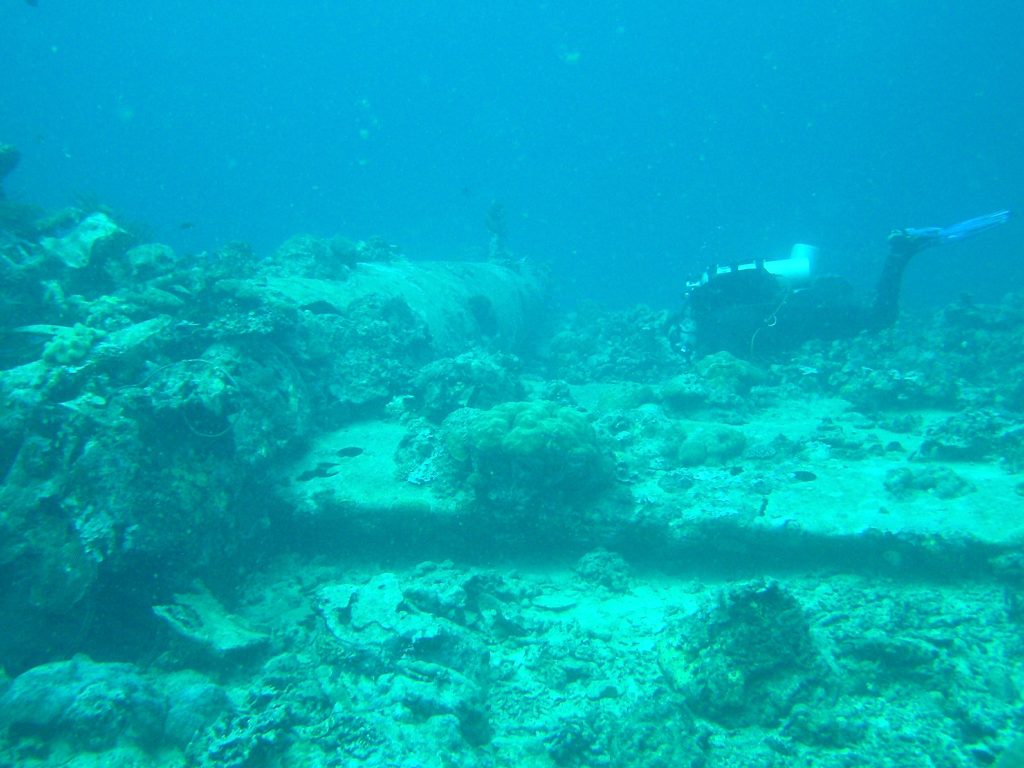 Into the Solomon Islands: Mark Roche’s Journey Through the Sunken Wrecks of WWII 12 irvin rink wildcat l wing leading edge c. 2008 mark roche