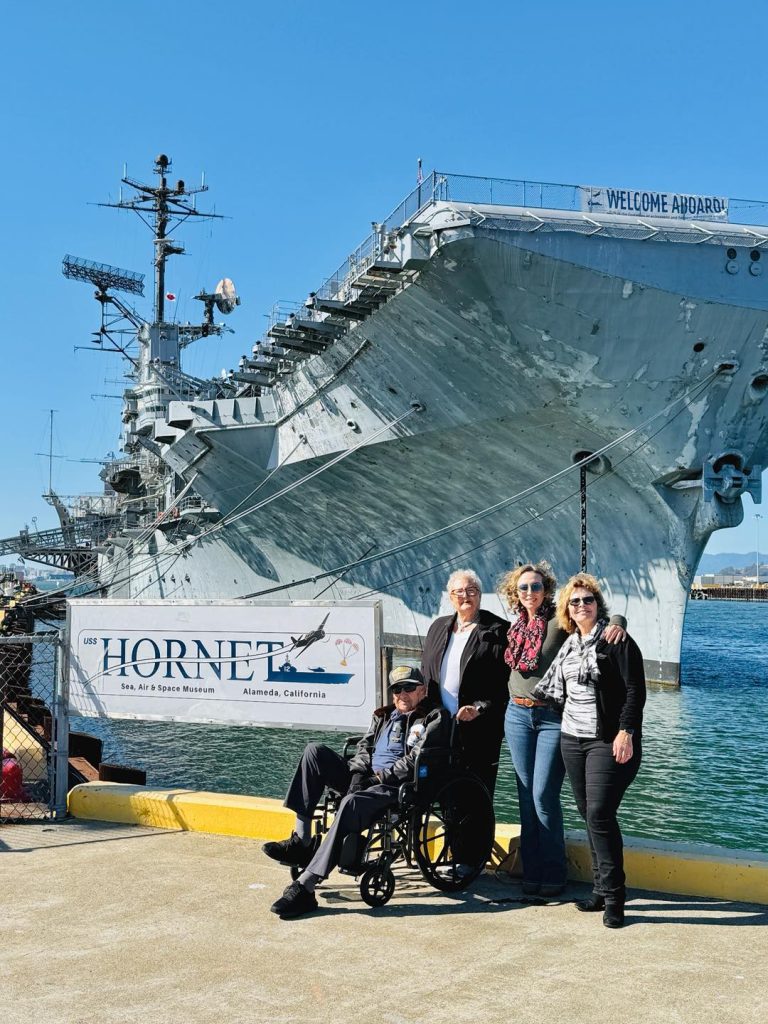 USS Hornet Sea, Air & Space Museum Expands Tours, Events, and Volunteer Opportunities 12 lfred J. Payne age 101 USS Hornet with family 2