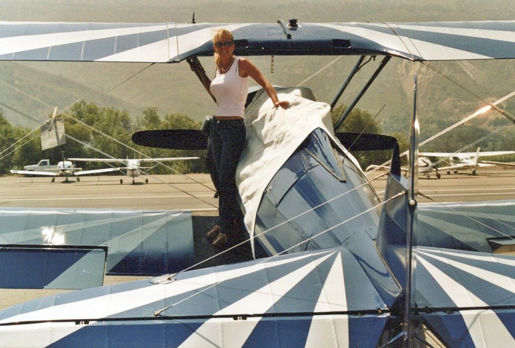From the "Burma Bridge Busters" to the Boeing 777: A Century of Flight in the Philpott Family 15 micki stearman blue
