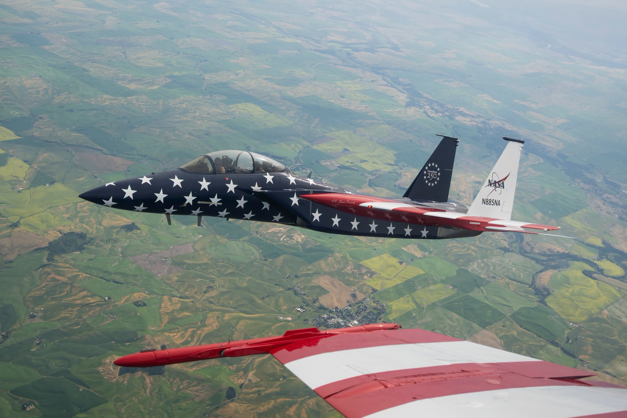 NASA to Showcase America 250 Aircraft and Administrator Jared Isaacman at EAA AirVenture Oshkosh 2026 14 nasa f 15 and f 18 america 250th f 18 anf f 15 eagle
