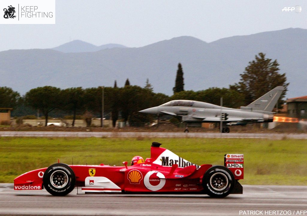 on december 11 2003 schumacher brought an f2003 ga to grosseto air base