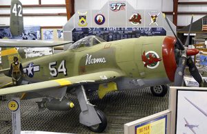 The museum's P-47 is painted in the colors of the 65th Fighter Squadron, 57th Fighter Group, a Bradley Field unit which went to combat in North Africa, Italy and Germany.Photo courtesy William Maloney