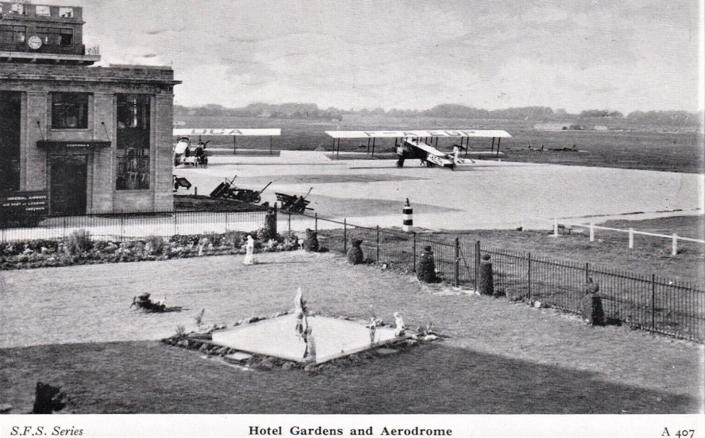 Croydon: London's Crucible of Flight 12 postcard croydon hotel gardens aerodrome london 50272056618
