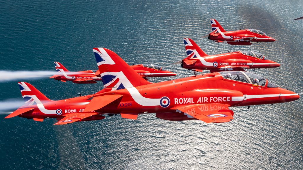 RAF Museum Launches Red Arrows Challenge to Support Preservation and Education 12 red 20250515 280 chalkoutsi first half display 256