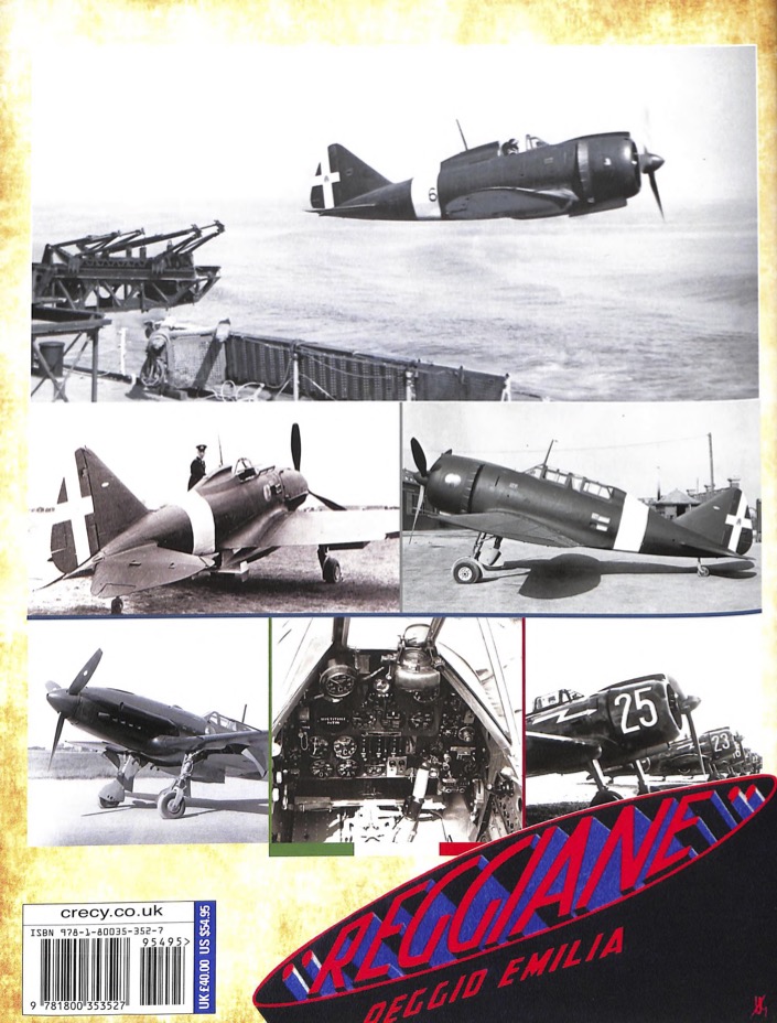 Travel For Aircraft Bookshelf - Reggiane Fighters: RE.2000 Falco, RE.2001 Ariete I, RE.2002 Ariete II, RE.2005 Sagittario by Luigino Caliaro 15 reggiane fighters back cover 05272026 006 ocr