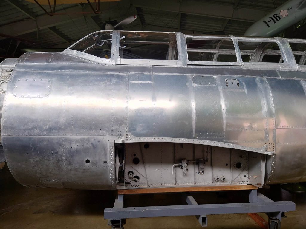 restoration of rare nakajima c6n1 saiun advances at kawaguchiko fighter museum wing root