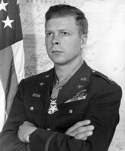 Wingtip of Richard Bong’s P-38 “Marge” Found by Pacific Wrecks, Recovered to Richard Bong Veterans Historical Center 17 richard bong photo portrait head and shoulders