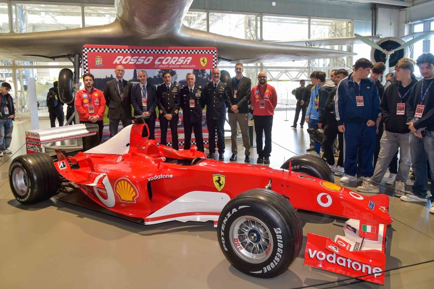 schumachers ferrari meets italian aviation history at vigna di valle 2