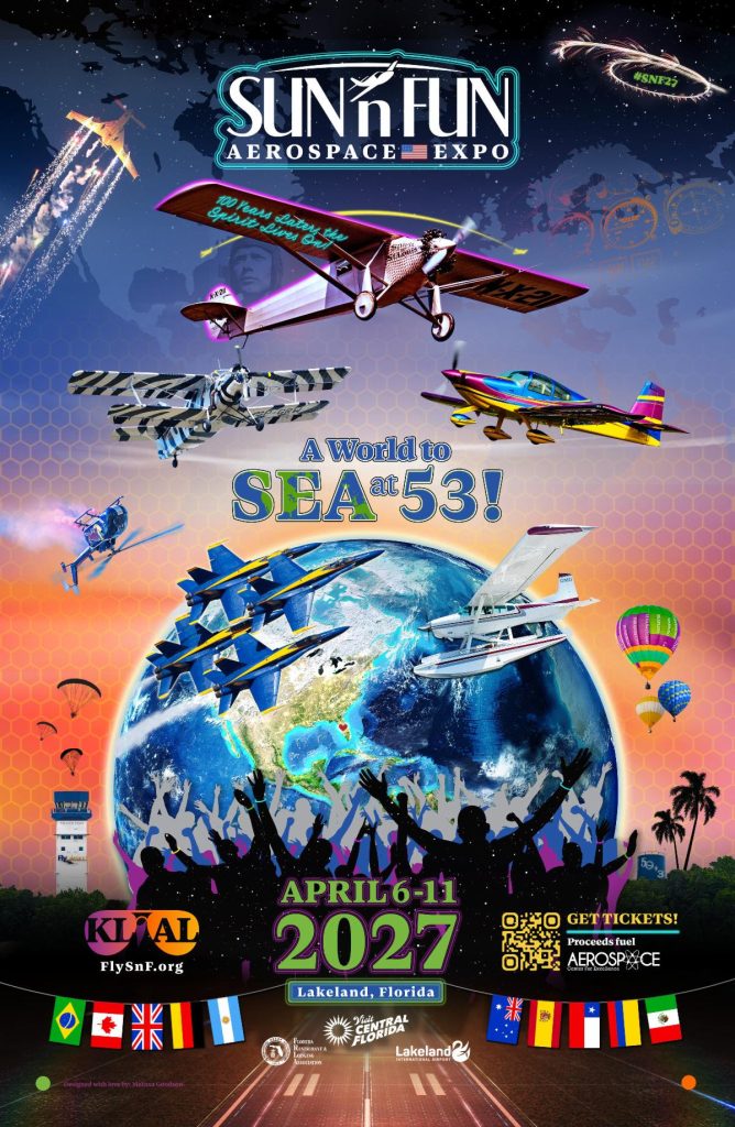 SUN 'n FUN Unveils Official 2027 Poster Celebrating Lindbergh Centennial 10 sun n fun aerospace expo 2027 april 6 11 2027