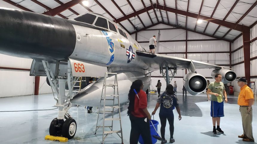 tb 58 55 0663 on display with other aircraft at the grissom air museum indiana. 2